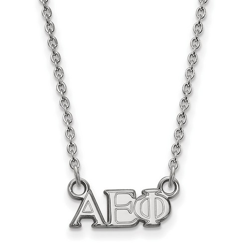 Alpha Epsilon Phi Sorority XS Pendant Necklace in Sterling Silver 2.54 gr