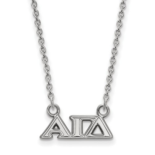 Alpha Gamma Delta Sorority XS Pendant Necklace in Sterling Silver 2.54 gr