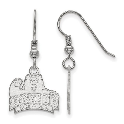 Baylor University Bears Small Dangle Earrings in Sterling Silver 2.10 gr