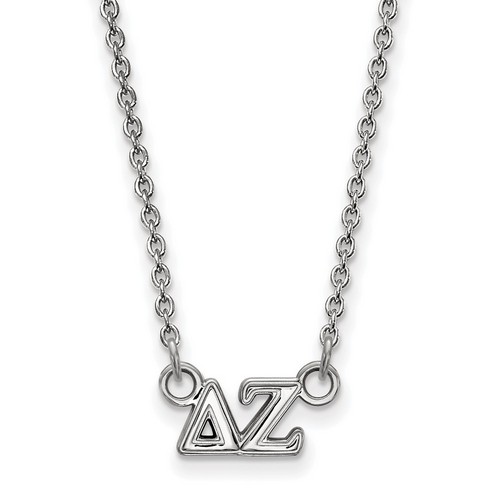 Delta Zeta Sorority XS Pendant Necklace in Sterling Silver 2.54 gr