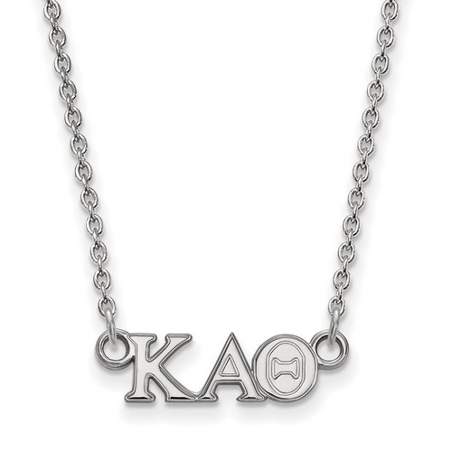 Kappa Alpha Theta Sorority XS Pendant Necklace in Sterling Silver 2.54 gr