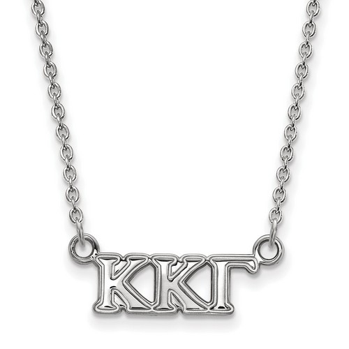 Kappa Kappa Gamma Sorority XS Pendant Necklace in Sterling Silver 2.54 gr