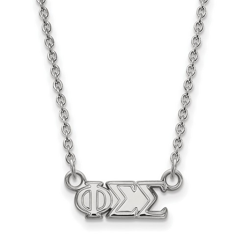 Phi Sigma Sigma Sorority XS Pendant Necklace in Sterling Silver 2.54 gr