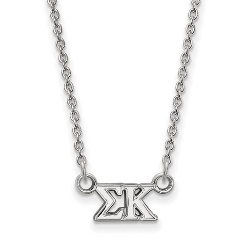 Sigma Kappa Sorority XS Pendant Necklace in Sterling Silver 2.54 gr