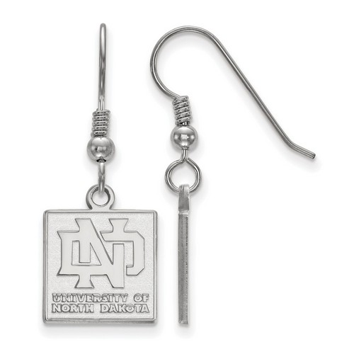 University of North Dakota Fighting Hawks Sterling Silver Dangle Earrings 2.60gr