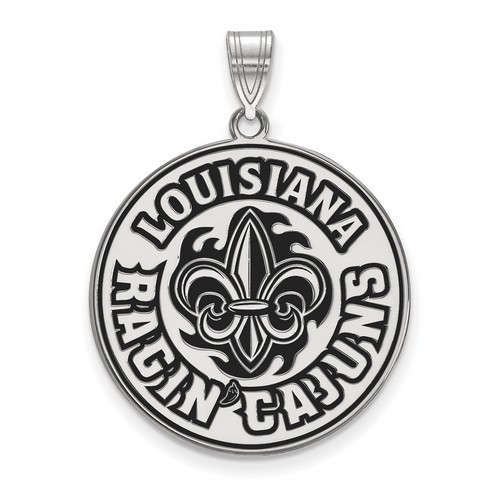 University Louisiana Lafayette Ragin' Cajuns XL Sterling Silver Pendant 5.53 gr
