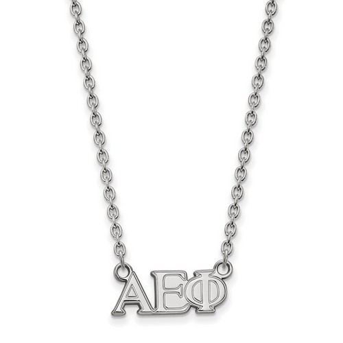 Alpha Epsilon Phi Sorority Medium Pendant Necklace in Sterling Silver 4.20 gr