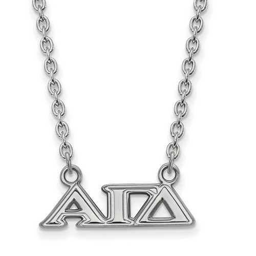 Alpha Gamma Delta Sorority Medium Pendant Necklace in Sterling Silver 4.20 gr