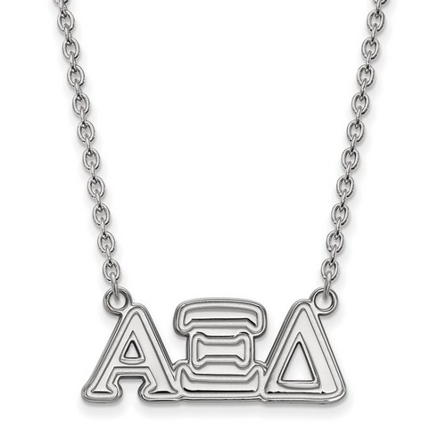 Alpha Xi Delta Sorority Medium Pendant Necklace in Sterling Silver 4.20 gr