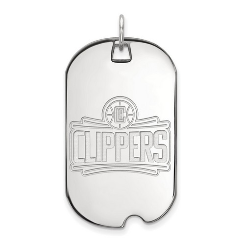 Los Angeles Clippers Large Dog Tag in Sterling Silver 7.47 gr