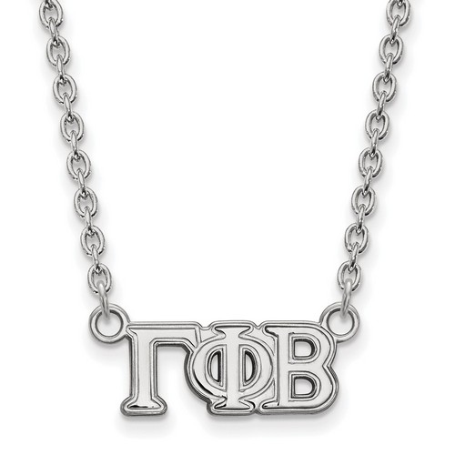 Gamma Phi Beta Sorority Medium Pendant Necklace in Sterling Silver 4.20 gr