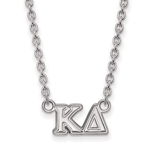 Kappa Delta Sorority Medium Pendant Necklace in Sterling Silver 4.20 gr