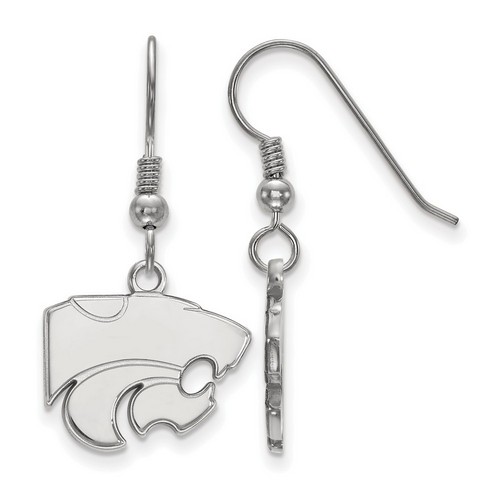 Kansas State University Wildcats Small Sterling Silver Dangle Earrings 2.81 gr
