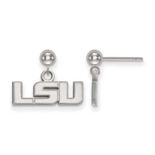 Louisiana State University LSU Tigers Sterling Silver Dangle Ball Earrings