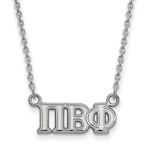 Pi Beta Phi Sorority Medium Pendant Necklace in Sterling Silver 4.20 gr