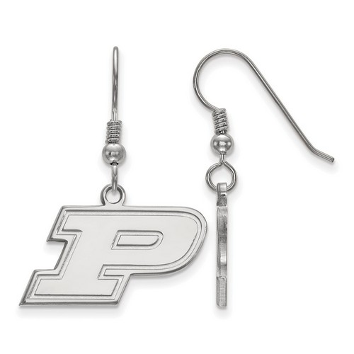 Purdue University Boilermakers Small Dangle Earrings in Sterling Silver 3.45 gr