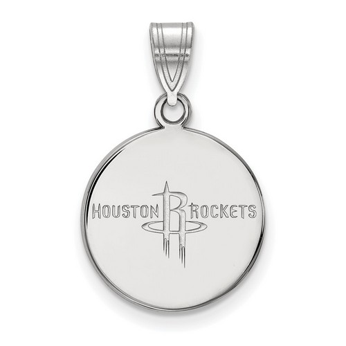 Houston Rockets Medium Disc Pendant in Sterling Silver 2.42 gr