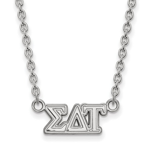 Sigma Delta Tau Sorority Medium Pendant Necklace in Sterling Silver 4.20 gr