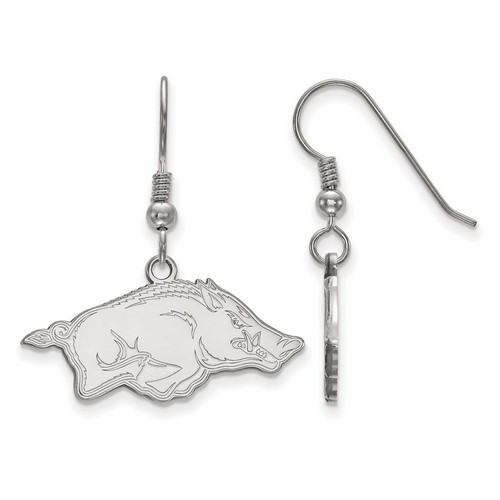 University of Arkansas Razorbacks Small Sterling Silver Dangle Earrings 3.40 gr