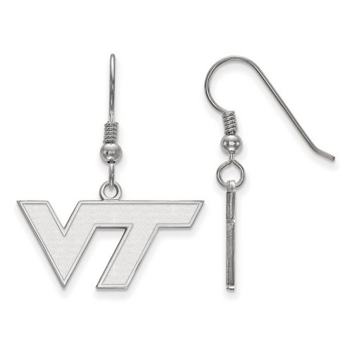 Virginia Tech Hokies Small Dangle Earrings in Sterling Silver 2.72 gr