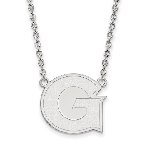 Georgetown University Hoyas Large Pendant Necklace in Sterling Silver 6.42 gr