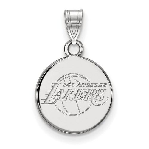 Los Angeles Lakers Small Disc Pendant in Sterling Silver 1.54 gr