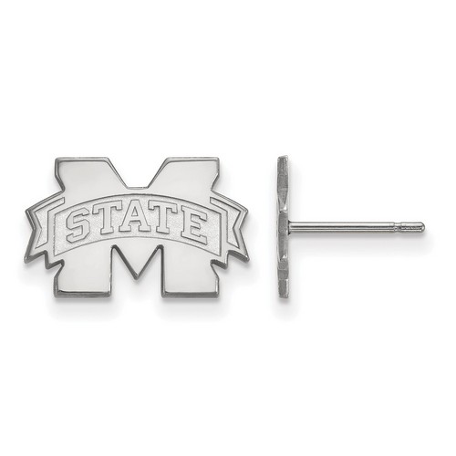 Mississippi State University Bulldogs XS Sterling Silver Post Earrings 1.84 gr