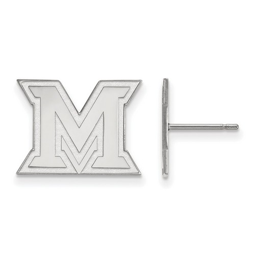 Miami University RedHawks Small Post Earrings in Sterling Silver 1.67 gr