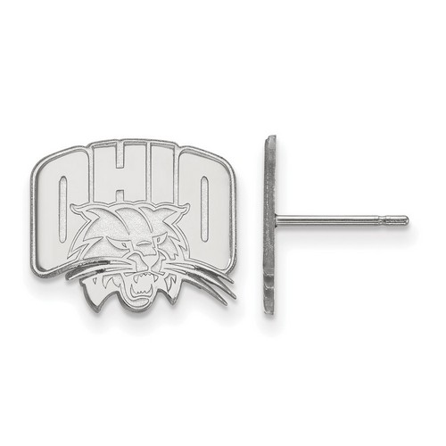 Ohio University Bobcats Small Post Earrings in Sterling Silver 2.43 gr