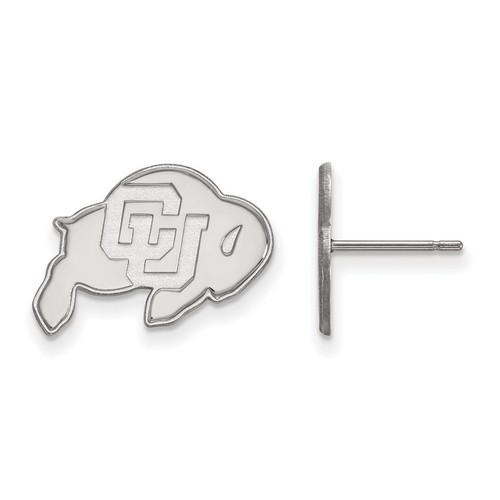 University of Colorado Buffaloes Small Post Earrings in Sterling Silver 2.30 gr