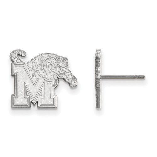 University of Memphis Tigers Small Post Earrings in Sterling Silver 1.86 gr
