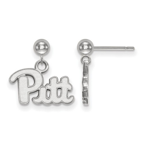 University of Pittsburgh Pitt Panthers Sterling Silver Dangle Ball Earrings