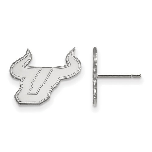 University of South Florida Bulls Small Post Earrings in Sterling Silver 1.73 gr