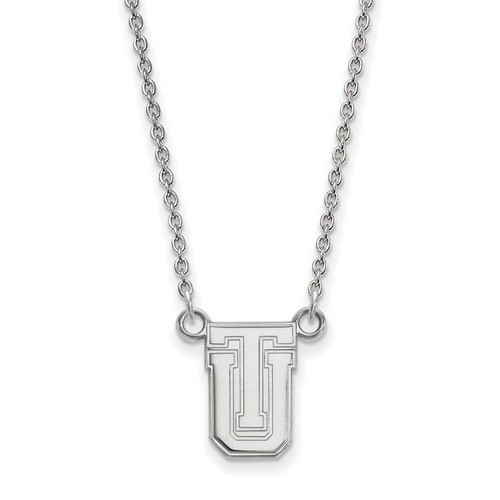 University of Tulsa Golden Hurricane Small Pendant Necklace in Sterling Silver