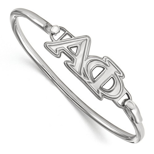 Alpha Phi Sorority Small Hook & Clasp Bangle in Sterling Silver 11.38 gr