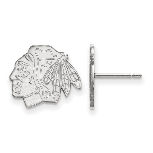 Chicago Blackhawks Small Post Earrings in Sterling Silver 1.82 gr