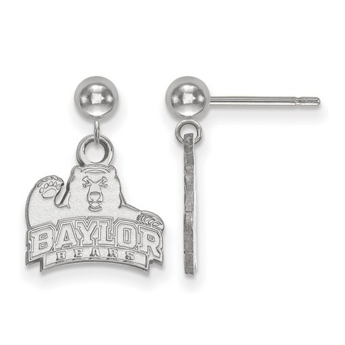 Baylor University Bears Dangle Ball Earrings in Sterling Silver 1.45 gr