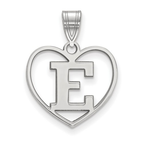 Eastern Michigan University Eagles Sterling Silver Heart Pendant 1.22 gr