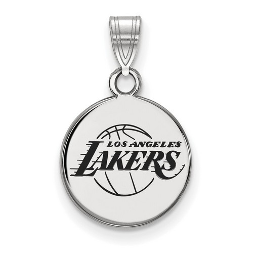 Los Angeles Lakers Small Disc Pendant in Sterling Silver 1.49 gr