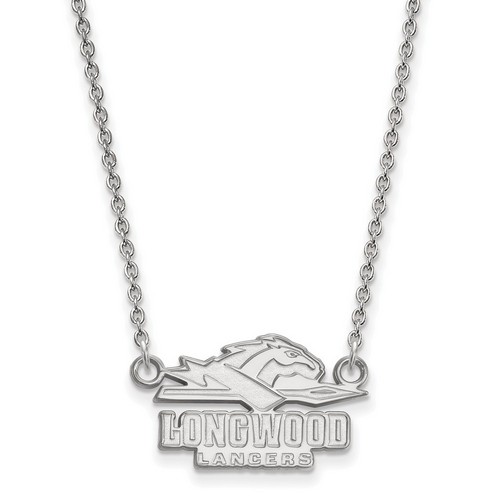 Longwood University Lancers Small Pendant Necklace in Sterling Silver 3.67 gr