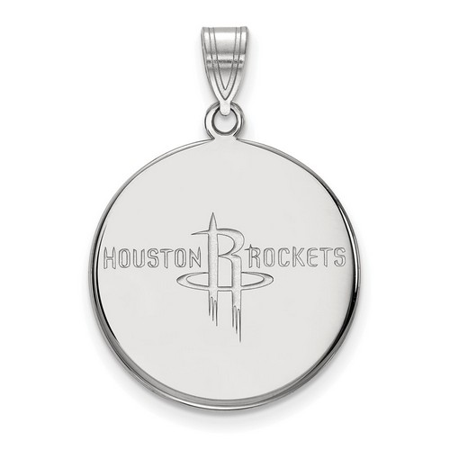 Houston Rockets Large Disc Pendant in Sterling Silver 4.51 gr