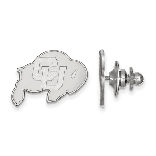 University of Colorado Buffaloes Lapel Pin in Sterling Silver 3.65 gr