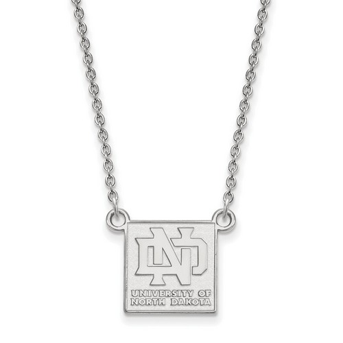 University of North Dakota Fighting Hawks Sterling Silver Pendant Necklace