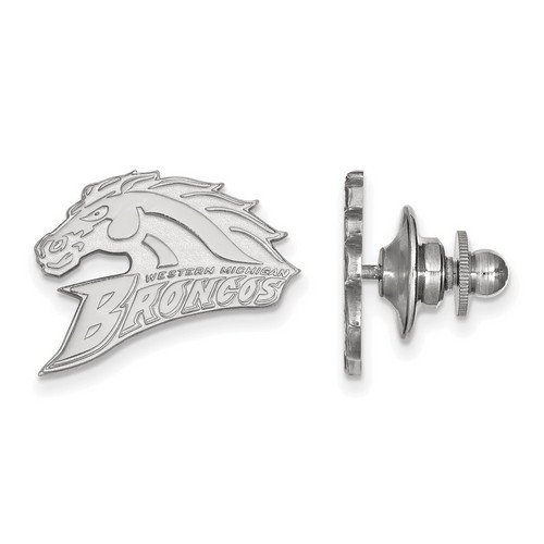 Western Michigan University Broncos Lapel Pin in Sterling Silver 1.75 gr