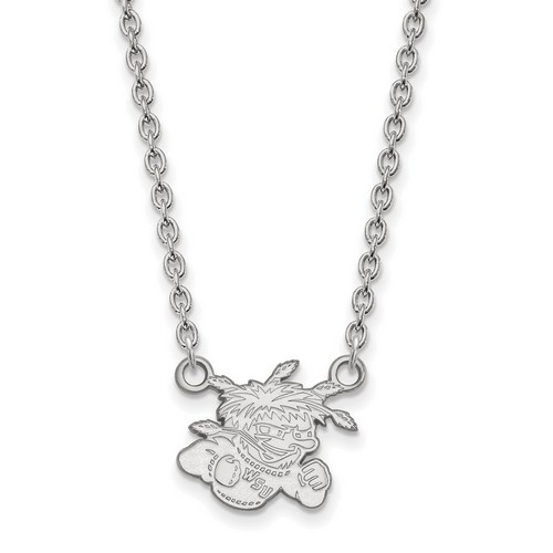 Wichita State University Shockers Small Pendant Necklace in Sterling Silver