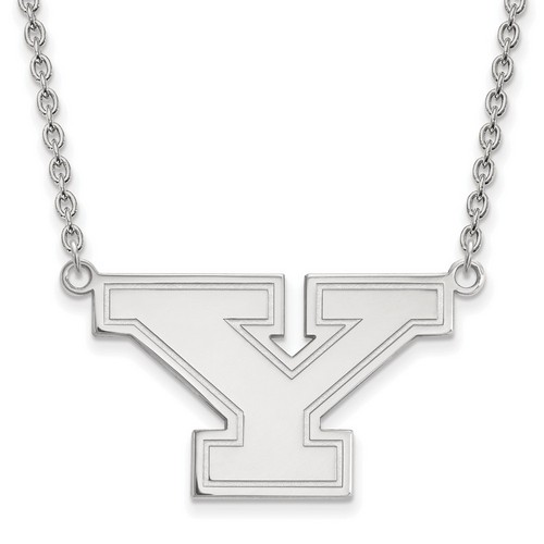 Youngstown State University Penguins Large Pendant Necklace in Sterling Silver