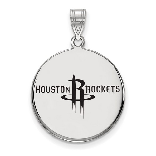 Houston Rockets Large Disc Pendant in Sterling Silver 4.43 gr