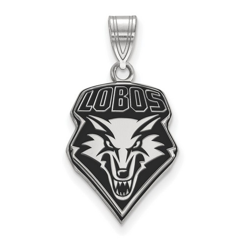 University of New Mexico Lobos Large Pendant in Sterling Silver 2.36 gr