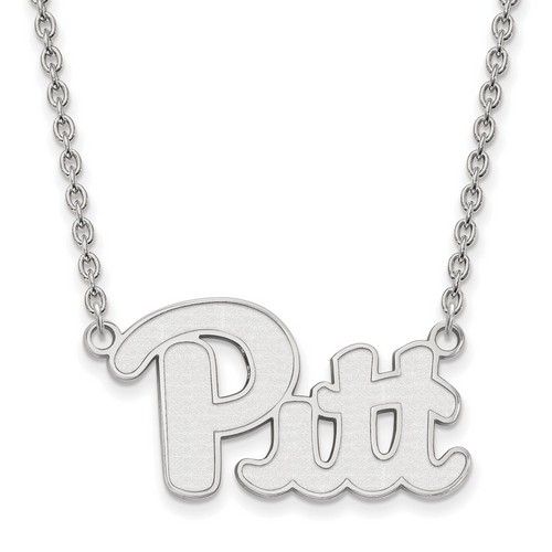 University of Pittsburgh Pitt Panthers Large Pendant Necklace in Sterling Silver