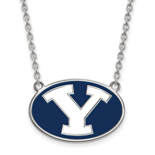 Brigham Young University Cougars Large Sterling Silver Pendant Necklace 7.43 gr